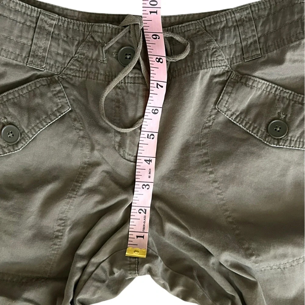 Ann Taylor Loft Marisa Olive Green Cropped Cargo Jogger Style Pants 2